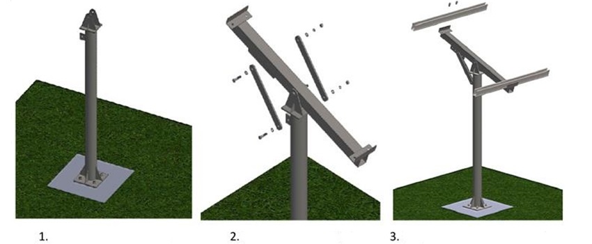 solar pole mounting system