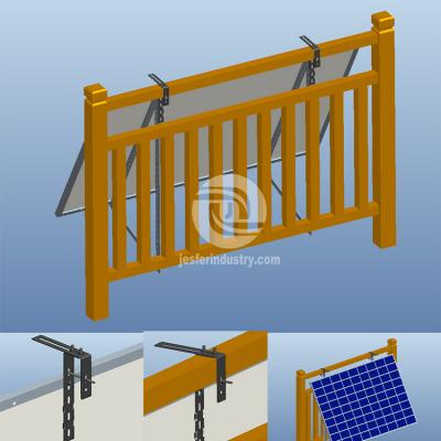 Solar panel racking system for balcony